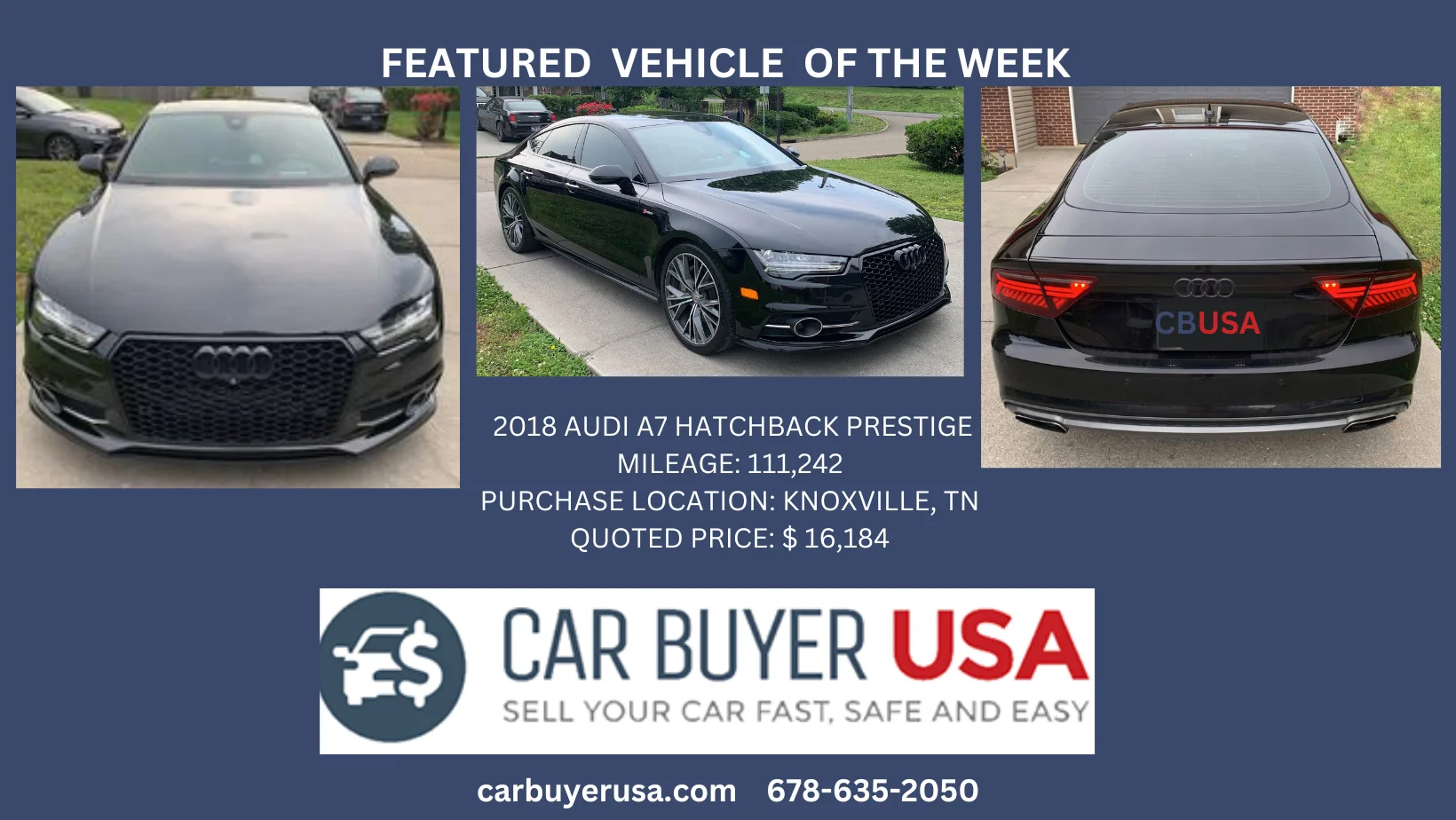 Car Buyer USA - 2018 AUDI A7 HATCHBACK PRESTIGE - $ 16,184