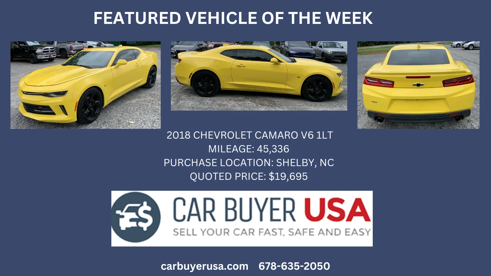 Car Buyer USA FVOTW: 2018 Chevrolet Camaro V6 1LT